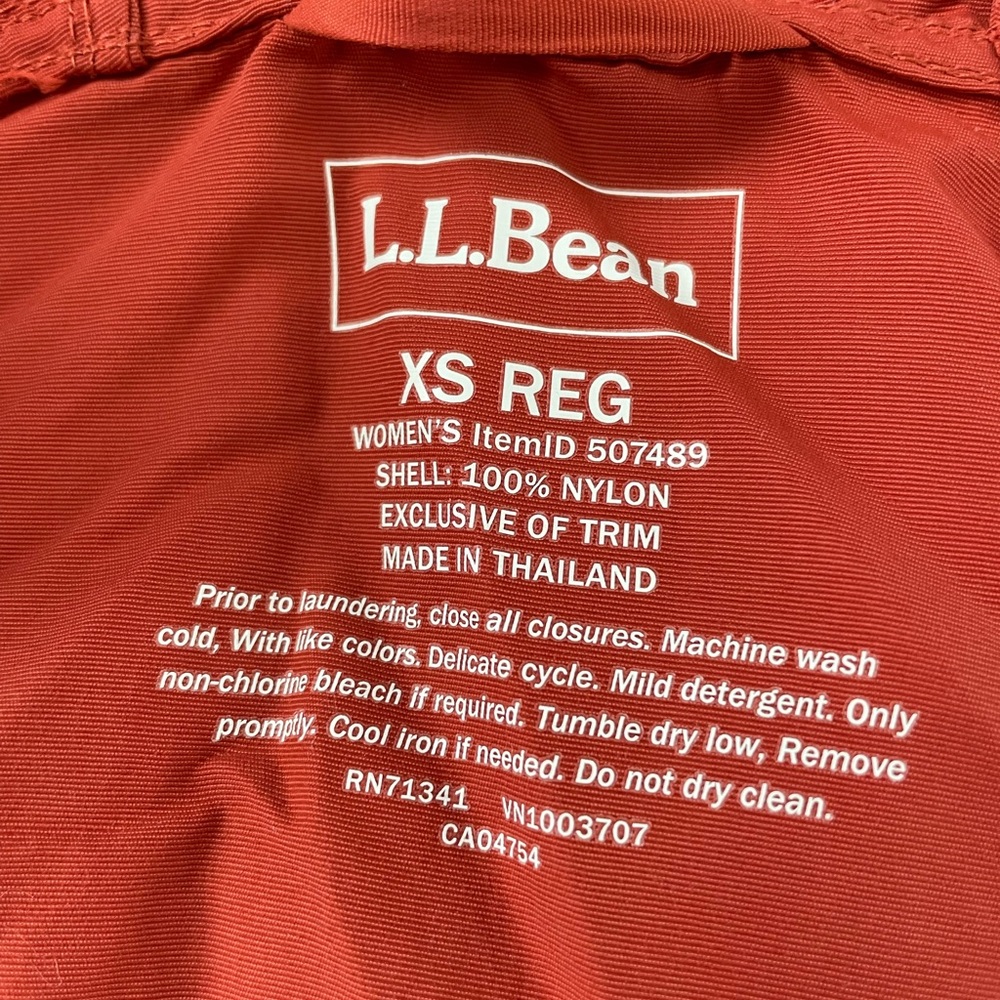 L.L. Bean Two-Tone Red Jacket with Hood - Picture 5 of 5